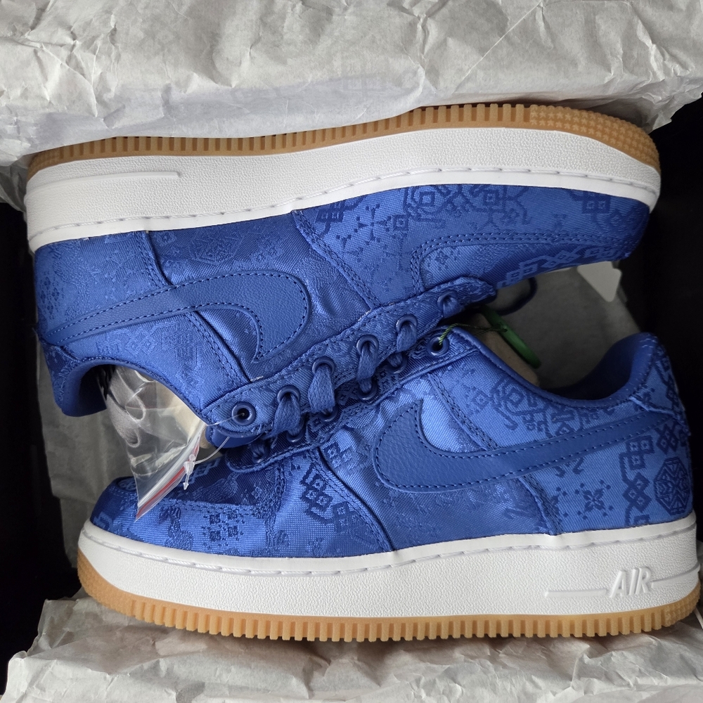Authentic Nike Air Force 1 Low CLOT Blue Silk Men's 6/Women's 7.5 Brand New